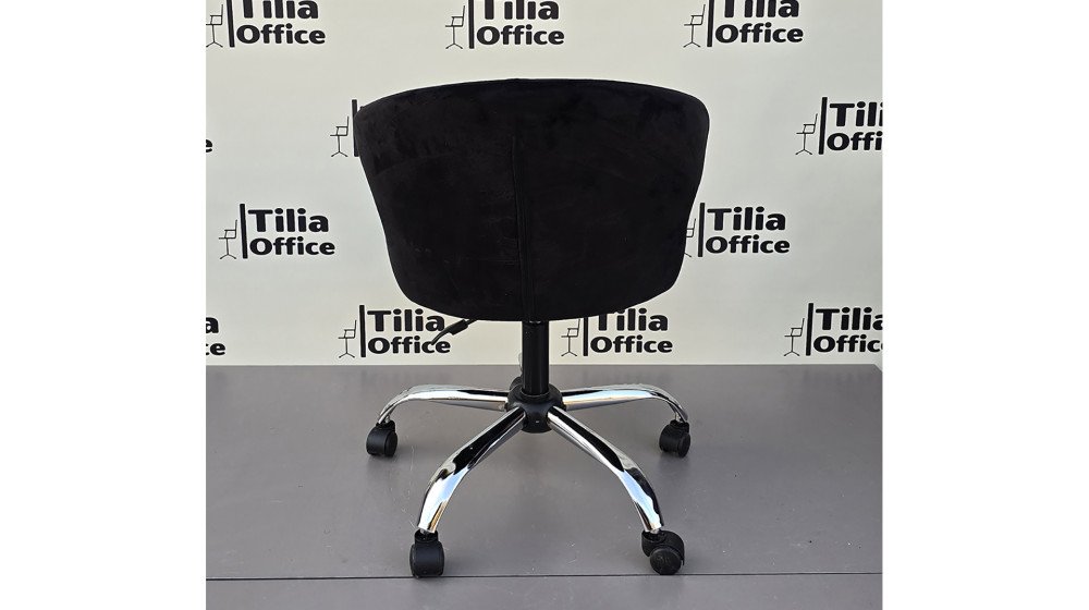 Coket Çalışma Koltuğu Krom Yonca Ayak Siyah